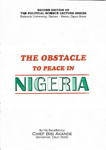 The Obstacle to Peace in Nigeria